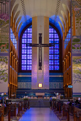cross inside the catholic church
