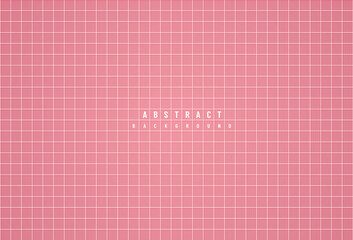 Pink background with white grid. Backdrop for modern design. Geometric patterns. Vector illustration in trendy flat simple style