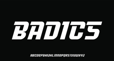 modern RACING futuristic modern geometric font	
