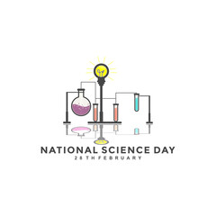 Set icon National Science day concept silhouette vector illustration