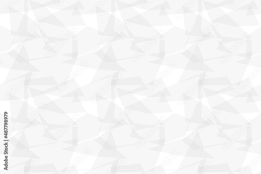 Aufkleber Abstract white geometric seamless pattern. Vector background abstract polygon triangle. Vector Illustration