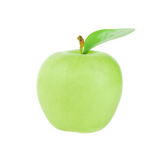 Green apple isolated on white background, clipping path, full depth of field