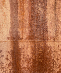 fragment of a rusty iron sheet, rust texture, background or source