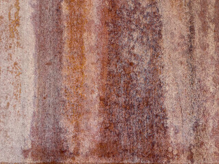 fragment of a rusty iron sheet, rust texture, background or source