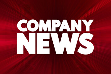 Company News text quote, concept background