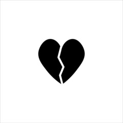 broken heart icon vector illustration symbol