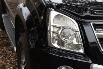 Fototapeta premium Details of modern car headlights