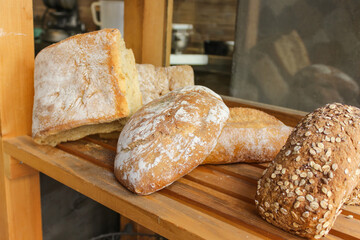 Crispy soft bread with golden crust