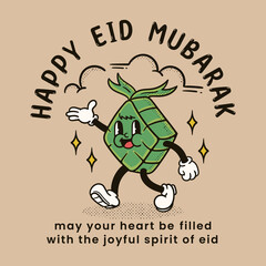 ketupat mascot character illustration