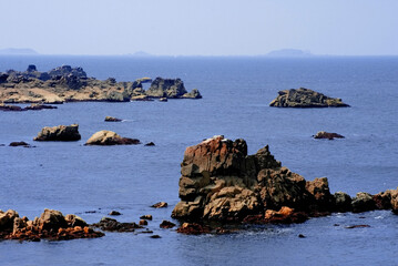 The Côte de granite rose or Pink Granite Coast is a stretch of coastline in the Côtes d'Armor departement of northern Brittany, France.