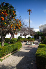 Obraz premium Detail of Public Library in the park, Tarifa , Andalusia, Spain