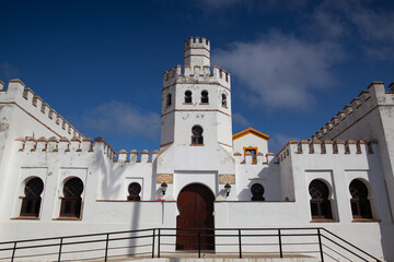 Fototapeta premium Detail of Public Library, Tarifa , Andalusia, Spain