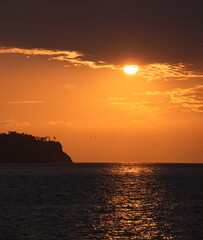 sunset over the sea