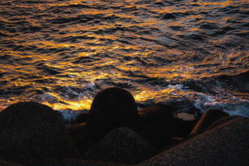 sunset in the mountains