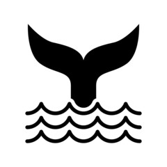 Whale icon isolated on white background