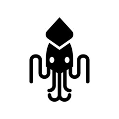 Squid icon isolated on white background