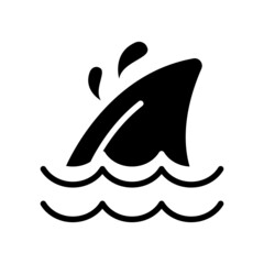 Shark icon isolated on white background