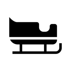 Sleigh icon isolated on white background