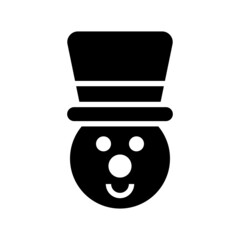 Snowman icon isolated on white background