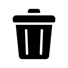 Trash icon isolated on white background