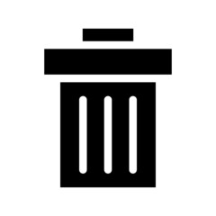 Trash icon isolated on white background