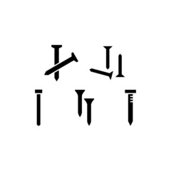 Nail set icon isolated on white background