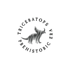 dinosaur logo. dinosaur silhouette. halftone dinosaur logo