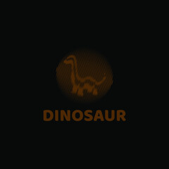 dinosaur logo. dinosaur silhouette. halftone dinosaur logo