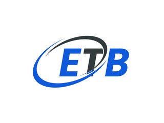 ETB letter creative modern elegant swoosh logo design