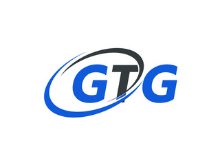 GTG letter creative modern elegant swoosh logo design