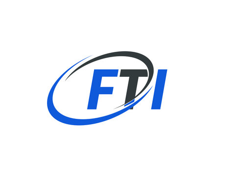 FTI letter creative modern elegant swoosh logo design
