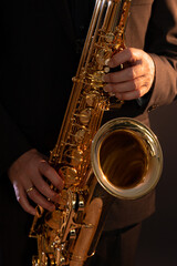 Saxophonspieler im Detail