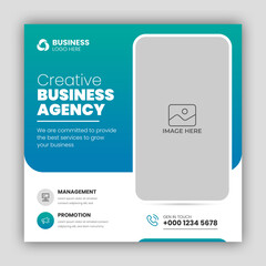 Digital marketing social media post web banner template