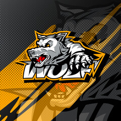 Bad wolf logo for esport, sport, or game team mascot.
