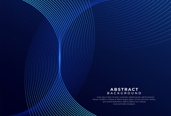 Abstract blue light wave background modern. Concept technology futuristic lines with light effect. Graphic lines pattern element design. Gradient halftone curve lines. Space for your text.