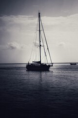 sailboat at sunset