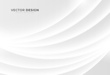 Gray silver gradient wave abstract background. Modern elegant shiny geometry design. Simple curve vector element. Suit for poster, advertising, cover, banner, brochure, flyer. Vector illustration