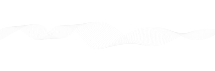 Abstract gray lines wave on white background. Smooth stripes illustration. Curved wavy lines with blend effect. Vector illustration isolated.