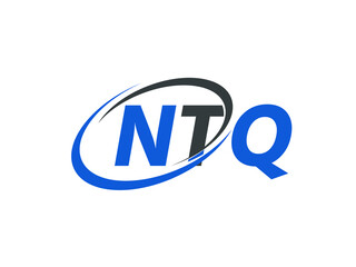 NTQ letter creative modern elegant swoosh logo design