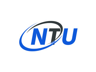 NTU letter creative modern elegant swoosh logo design