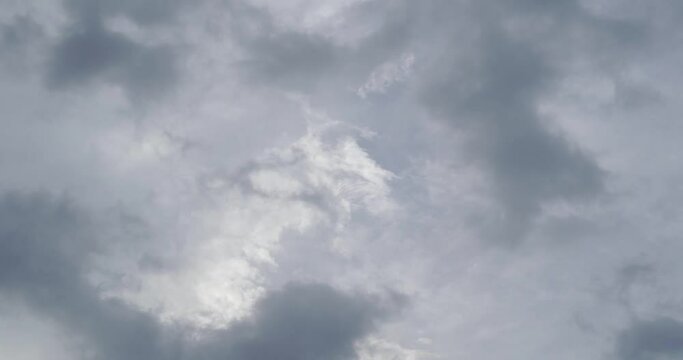 Time lapse Blue sky with windy clouds