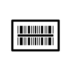 Barcode scan icon vector illustration Flat design style
