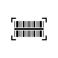 Barcode scan icon vector illustration Flat design style