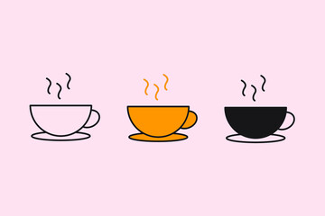 hot drinks  icons  symbol vector elements for infographic web