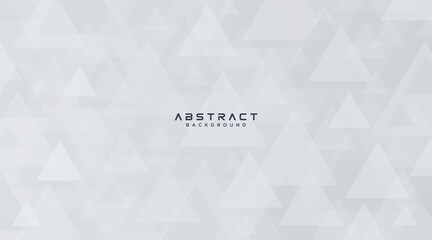 Fototapeta premium Abstract grey and white gradient triangle shape background. Vintage style polygon vector design. Modern simple light gray geometry concept. Overlapping transparency triangle shape elements.