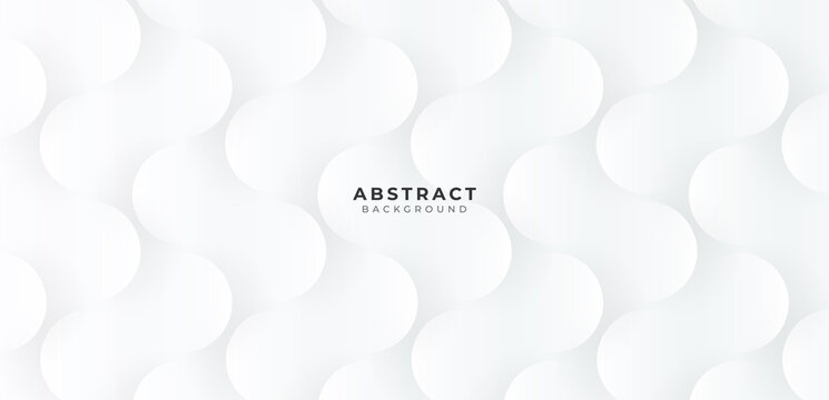 Abstract grey and white gradient circle geometric texture. Modern simple geometric vector design. White circles with drop shadows. Elegant transparency geometry layers element on white background.