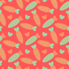 Rollo seamless carrot pattern and background vector illustration © cylnone