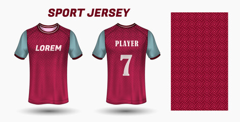 Fototapeta premium Sport jersey design fabric textile template