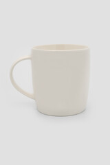 big ivory white isolated mug or cup on white background