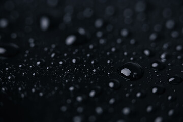 Water drops on black background